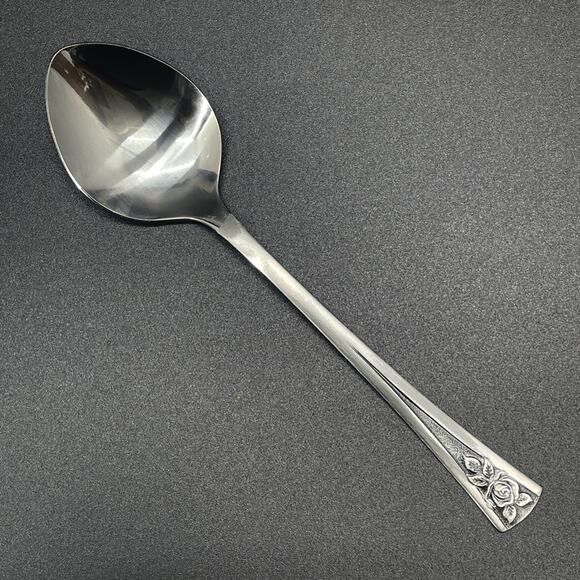 NOS Northland Stainless Korea Pasadena Rose Set Spreader & Sugar Spoon Flatware - Picture 4 of 8